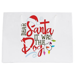 Sehr geehrter Weihnachtsmann war der Hund lustig Große Geschenktüte