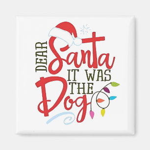 Sehr geehrter Weihnachtsmann war der Hund lustig Magnet
