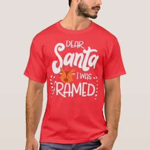 Sehr geehrter Weihnachtsmann war Gerahmt T-Shirt