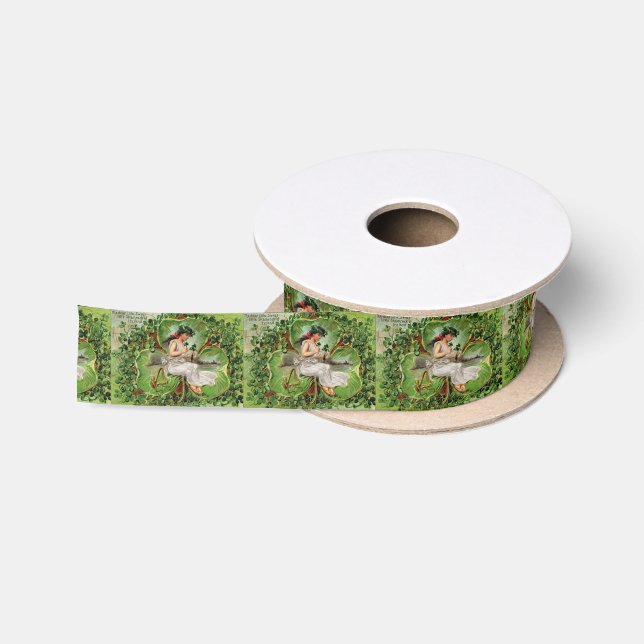 Sehr geehrtes kleines Kleeblatt Satinband (Spule)