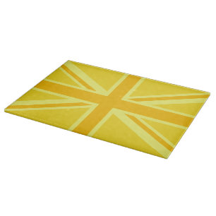 Sehr gelbe Gewerkschafts-Jack-Briten-Flagge Schneidebrett