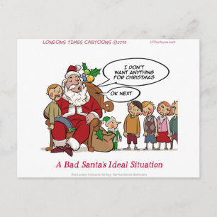 Sehr Gemeine Santa Ideal Situation Fantastisch Feiertagspostkarte