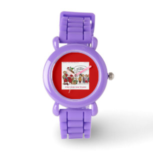 Sehr Gemeiner Weihnachtsmann Lustige Damen-Uhr Armbanduhr