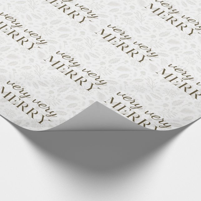Sehr gemütliches botanisches Auftreten mit Typogra Geschenkpapier (Ecke)