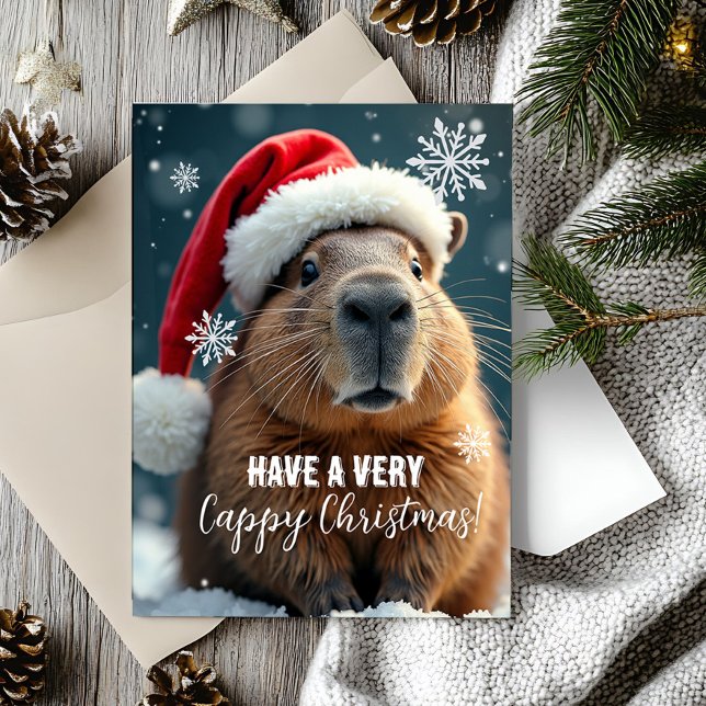 Sehr glückliche Weihnachten Capybara Weihnachten Karte (Von Creator hochgeladen)