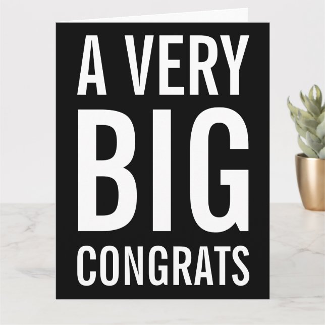 SEHR GROSSE Glückwunsch Karte (Kleine Pflanze)