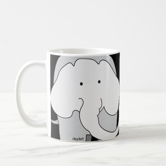 Sehr große graue Elefanten! Mug Kaffeetasse (Links)