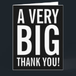 Sehr großes Dankeschön an die große Grußkarte Dankeskarte<br><div class="desc">Ein großes Dankeschön an die große Grußkarte mit modernen großen Schriftart auf hellen Hintergrund. Es ist bereit personalisiert zu sein und ist als Dankeschön für Freunde, Familie, Mutter, Vater, Lehrer, Krankenschwester, Chef, Mitarbeiter, Coach, Hochzeit, Brautparty oder Babydusche geeignet. Um diese Designvorlage zu bearbeiten, ändern Sie einfach den Text wie oben...</div>