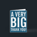 Sehr großes Dankeschön, Note Card Dankeskarte<br><div class="desc">Eine sehr große Dankeschön-Karte mit modernen großen Schriftart auf hellen Hintergrund. Es ist bereit personalisiert zu sein und ist als Dankeschön für Freunde, Familie, Mutter, Vater, Lehrer, Krankenschwester, Chef, Mitarbeiter, Coach, Hochzeit, Brautparty oder Babydusche geeignet. Um diese Designvorlage zu bearbeiten, ändern Sie einfach den Text wie oben gezeigt. Klicken Sie...</div>