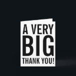 Sehr großes Dankeschön, Note Card Dankeskarte<br><div class="desc">Eine sehr große Dankeschön-Karte mit modernen großen Schriftart auf hellen Hintergrund. Es ist bereit personalisiert zu sein und ist als Dankeschön für Freunde, Familie, Mutter, Vater, Lehrer, Krankenschwester, Chef, Mitarbeiter, Coach, Hochzeit, Brautparty oder Babydusche geeignet. Um diese Designvorlage zu bearbeiten, ändern Sie einfach den Text wie oben gezeigt. Klicken Sie...</div>