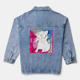 Sehr gute Nachrichten Katze Jeansjacke