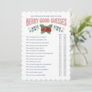 Sehr Gute Vermutungen Berry Sweet Baby Shower Spie Einladung