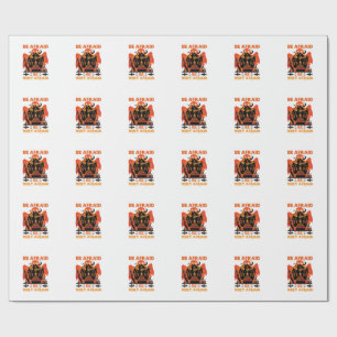 Sehr Halloween Angst einflössendes Haus Kürbisse_1 Geschenkpapier