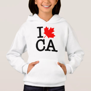Sehr höfliches rotes schwarzes Ich liebe Kanada Ma Hoodie