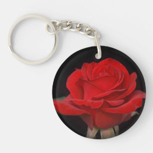 Sehr Hübsche Rote Rose Schlüsselanhänger