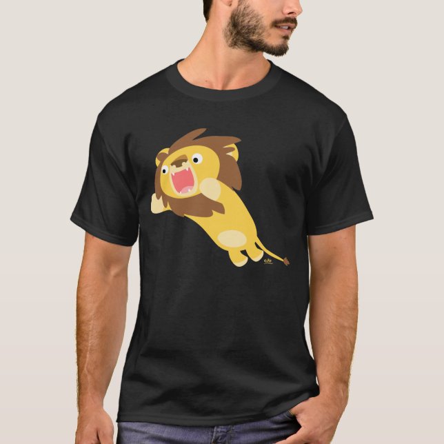 Sehr hungriger Cartoon-Löwe-T - Shirt (Vorderseite)