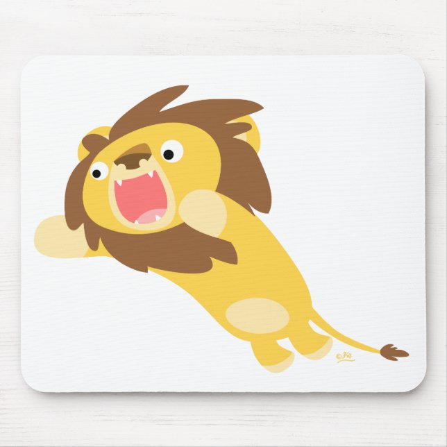 Sehr hungriger Cartoon Löwenmousepad Mousepad (Vorne)