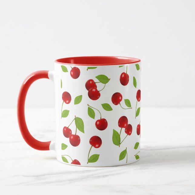 Sehr KirschTasse - auf Weiß Tasse (Links)