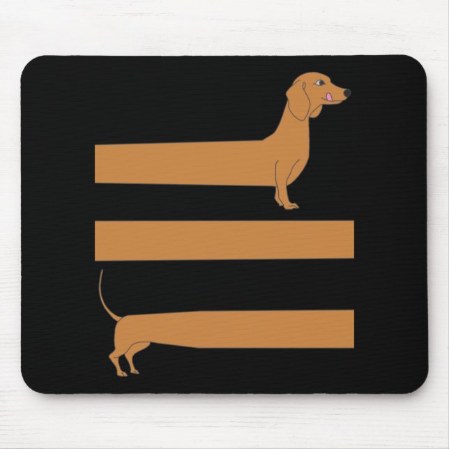 Sehr lange Dackel lustig Mousepad (Vorne)