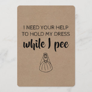 Sehr lustige Bridesmaid / Vorschlag für eine Trauz Einladung
