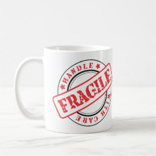 Sehr lustige FRAGILE Umgang mit der Kaffee-Tasse Kaffeetasse