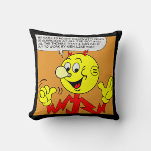 Sehr lustige Reddy Kilowatt-Throw-Kissen Kissen