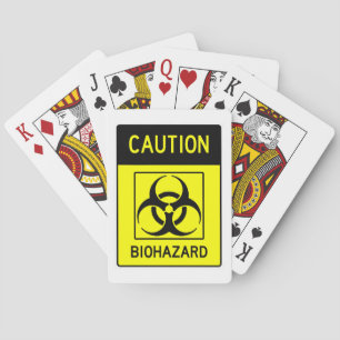 Sehr lustige Vorsicht BIOGEFÄHRDUNG-Zeichen Spielkarten