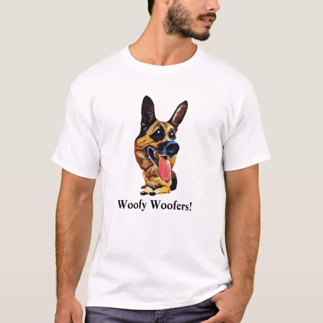 Sehr lustiger deutscher Schäferhund T - Shirt (Vorderseite)