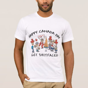 Sehr lustiger glücklicher Kanada-TagesT - Shirt