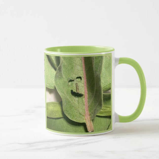 Sehr lustiger Monarch der Raupe Tasse (Rechts)