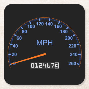 Sehr lustiges 260 MPH-Untersetzer-Set Rechteckiger Pappuntersetzer