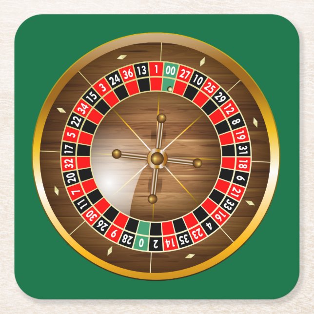 Sehr lustiges American Roulette Wheel Untersetzer  (Vorderseite)