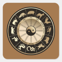 Sehr lustiges chinesisches Horoskop-Sticker-Set