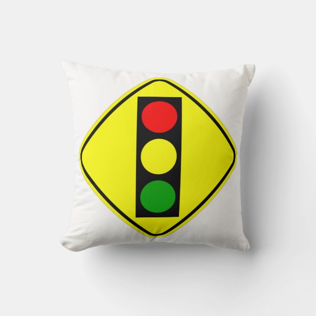 Sehr lustiges klassisches Verkehrssignal-Vorzeiche Kissen (Vorderseite)