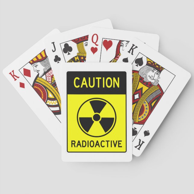 Sehr lustiges, RADIOAKTIVES Zeichen Spielkarten (Rückseite)