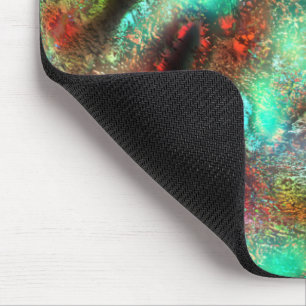 Sehr motivierte abstrakte Textur in grünen Rottöne Mousepad