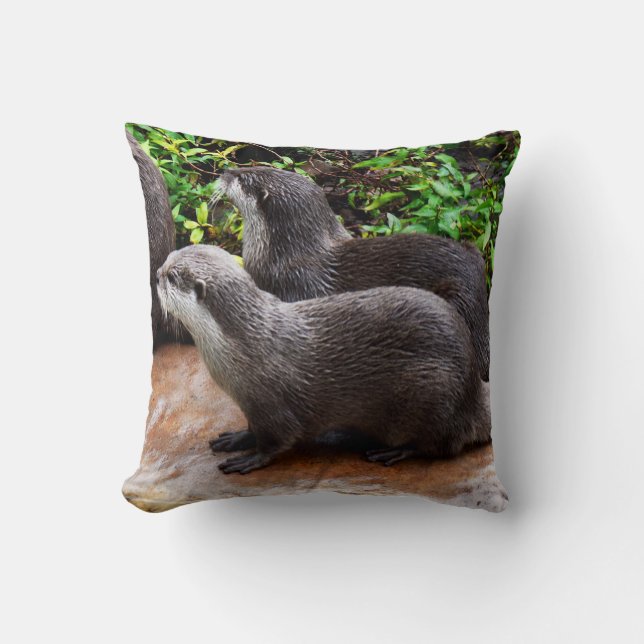 Sehr Niedlich, Otters, Lounge Kissen. Kissen (Vorderseite)