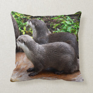 Sehr Niedlich, Otters, Lounge Kissen. Kissen