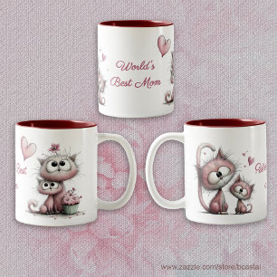 Sehr niedliche Katzen-Illustrationen Tasse