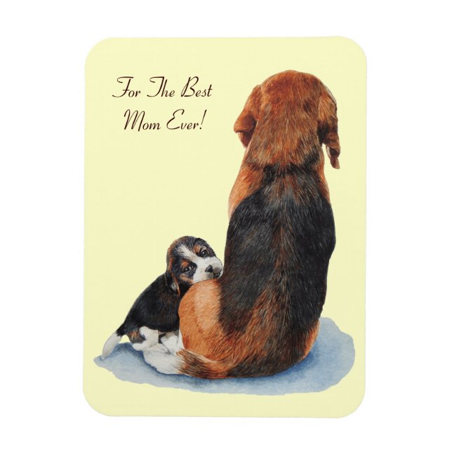 sehr niedlicher Beagle Welpenkuchen Magnet (Vertikal)
