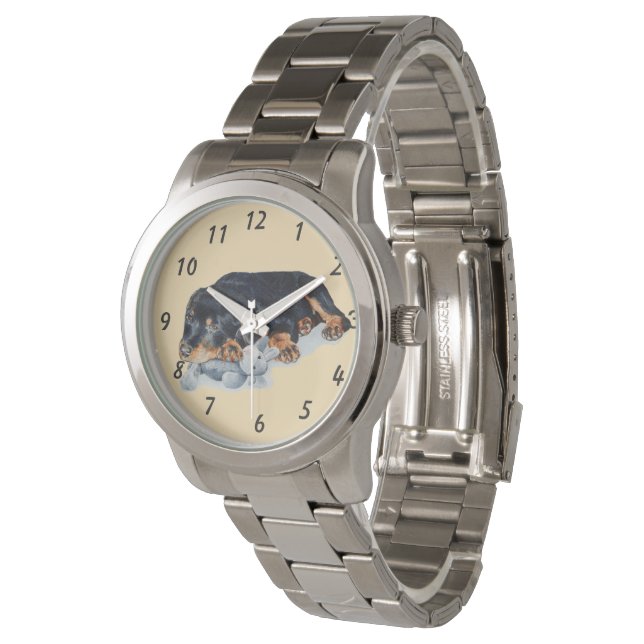 sehr niedlicher Hündin Armbanduhr (Schrägansicht)