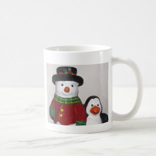 Sehr Niedlicher Schneemann und Friend Coffee Cup Kaffeetasse