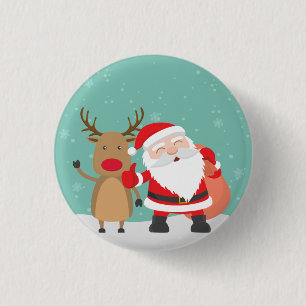 Sehr niedlicher Weihnachtsmann- und Button