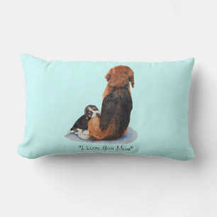 sehr niedlicher Welpe-Beagle-Hund Lendenkissen