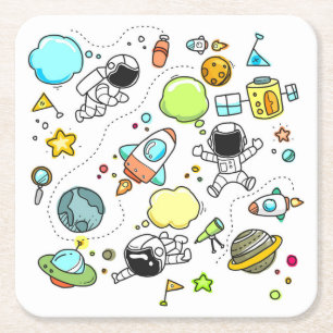 Sehr Niedliches Kinderspieldoodle Rechteckiger Pappuntersetzer