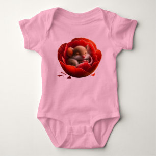 Sehr Niedliches Schlafen von Babymäuse Baby Strampler