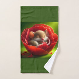 Sehr Niedliches Schlafen von Babymäuse Handtuch