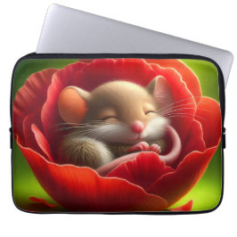 Sehr Niedliches Schlafen von Babymäuse Laptopschutzhülle