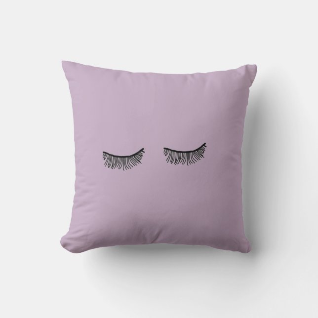 Sehr niedliches Tumblr lila Eyelash-Kissen Kissen (Vorderseite)