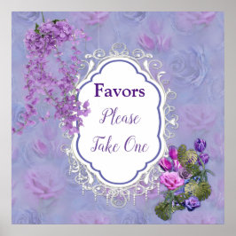 Sehr peri Aquarell, Rose, Tulpen Poster